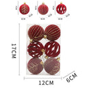Kit 6 Bolas De Natal 6cm  De Veludo