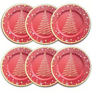 Kit Peças 6 Peças Pratos Natalino