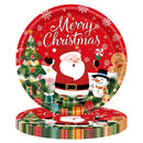 Kit de Talheres para Festa de Natal com 80 Peças - Pratos, Copos e Talheres Descartáveis