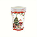 Kit de Talheres para Festa de Natal com 80 Peças - Pratos, Copos Descartáveis