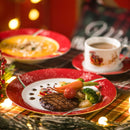 Conjunto de louças Natalino de porcelana com 60 peças - Serviço para 12 Pessoas