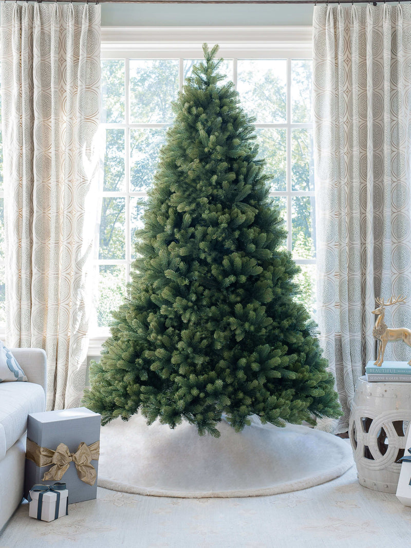 Árvore de Natal Artificial Royal Fir com 1000 Luzes LED Branco Quente e Multicoloridas