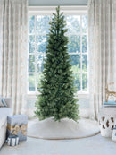 Árvore de Natal Artificial King Douglas Fir Slim com 650 Luzes LED Branco Quente e Multicoloridas