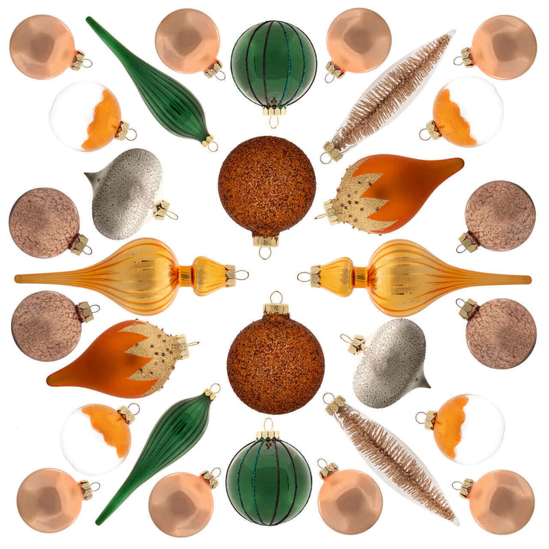 Conjunto De Enfeites De Vidro Natural De 30 Peças