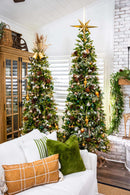Árvore de Natal Artificial King Fraser Fir Slim com 750 Luzes LED Dual Color (Branco Quente & Multicoloridas)