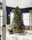 Árvore de Natal Artificial King Fraser Fir com 750 Luzes LED Branco Quente
