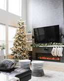 Árvore de Natal Artificial King Fraser Fir Slim com 750 Luzes LED Dual Color (Branco Quente & Multicoloridas)
