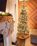 Árvore de Natal Artificial King Fraser Fir Slim com 750 Luzes LED Dual Color (Branco Quente & Multicoloridas)