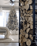 Árvore de Natal Artificial King Flock® 600 Luzes LED Branco Quente