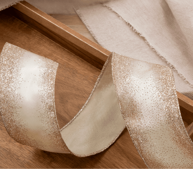 Fita Com Glitter Dourado - 10 Metros