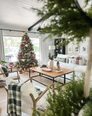 Árvore de Natal Artificial Tribeca Blue Spruce com 550 Luzes LED Branco Quente