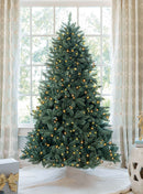 Árvore de Natal Artificial Tribeca Blue Spruce com 550 Luzes LED Branco Quente