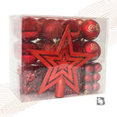 Kit 44 Enfeites Para Árvore de Natal Estrela Bolas Festão Cordão Pérolas Decoração Natalina