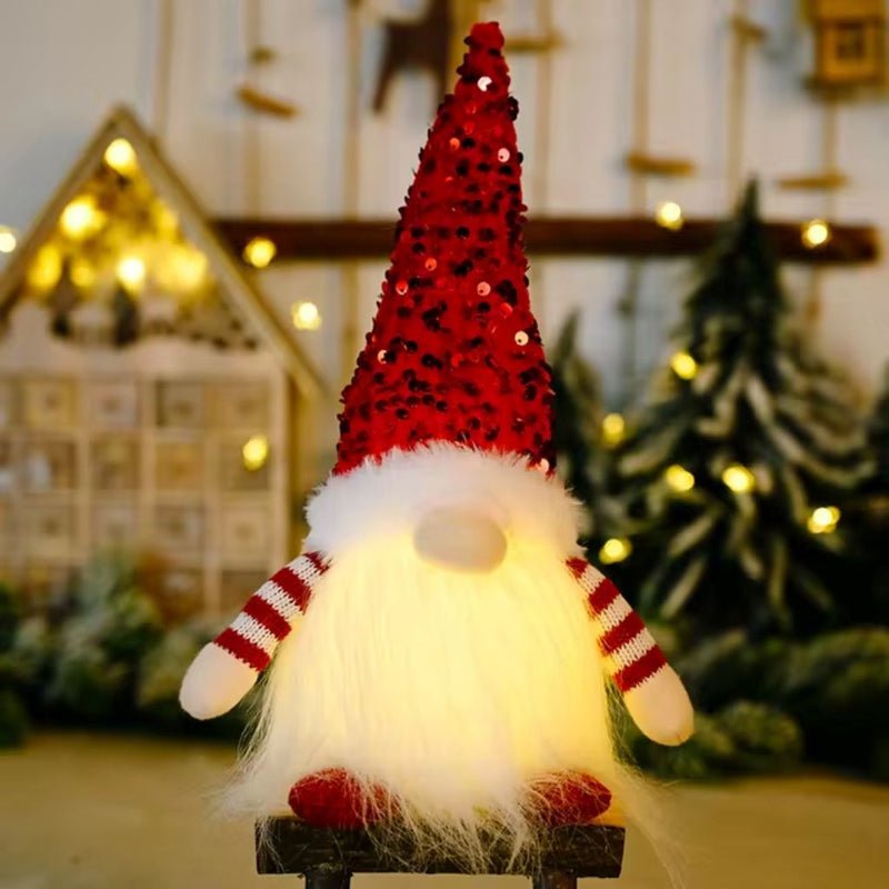 Decoração De Natal Gnomos De LED