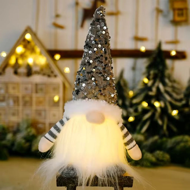 Decoração De Natal Gnomos De LED