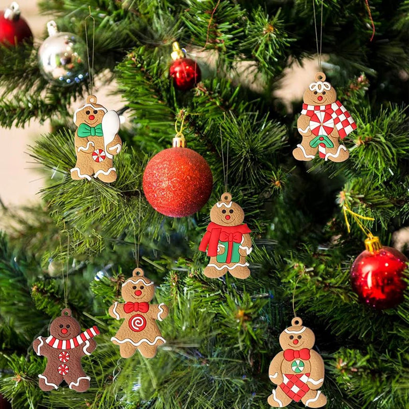 Decoração Para Árvore De Natal Modelo Homem Biscoito(12 unidades)