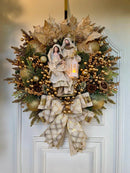 Guirlanda De Natal Sagrada Família C/ Led 50cm