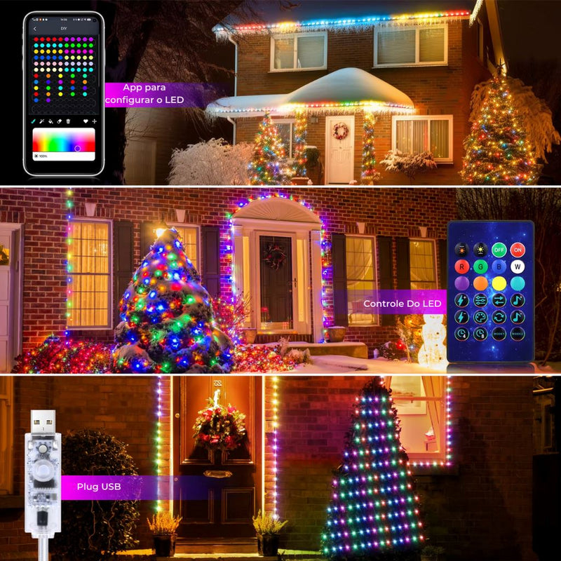 Pisca Pisca Inteligente LED De Natal