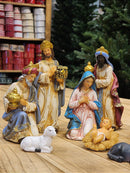 PRESÉPIO DE RESINA LUXO 11 PÇS - 20CM