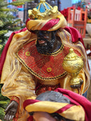 PRESÉPIO DE RESINA COM TECIDO LUXO 11 PÇS | Promoção apenas tamanhos de 28 e 36cm