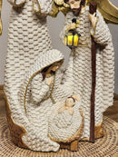 SAGRADA FAMÍLIA BRANCO EM RESINA COM LED