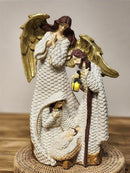 SAGRADA FAMÍLIA BRANCO EM RESINA COM LED