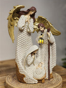 SAGRADA FAMÍLIA BRANCO EM RESINA COM LED