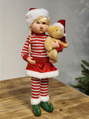 DUENDE EM PÉ VERMELHO E BRANCO 66CM