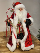 PAPAI NOEL DELUXY VERMELHO COM CÍLIOS 50CM